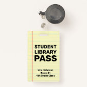 Aangepaste studentenbibliotheekpas badge (Voorkant met intrekbare)