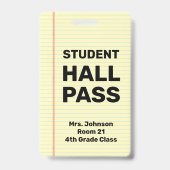 Aangepaste studentenhalpas badge (Achterkant)