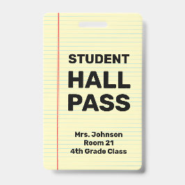 Aangepaste studentenhalpas badge