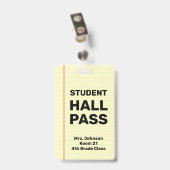 Aangepaste studentenhalpas badge (Achterkant met clip)