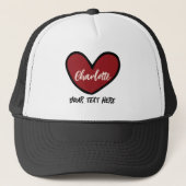 Aangepaste Stylist Schattigee Sweet Heart Pattern Trucker Pet (Voorkant)