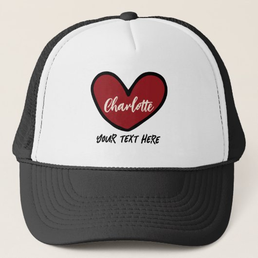 Aangepaste Stylist Schattigee Sweet Heart Pattern  Trucker Pet (Voorkant)