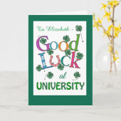 Aangepaste Succes aan de Universiteit Four-leaf Cl Kaart (Gele Bloem)