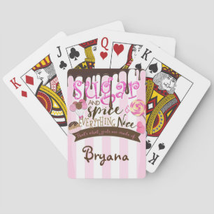 Aangepaste Suiker & Spice Girls Roze Speelkaarten