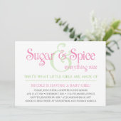 Aangepaste suikerindustrie en speciale babyvoeding kaart (Staand voorkant)