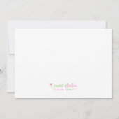 Aangepaste suikerindustrie en speciale babyvoeding kaart (Achterkant)