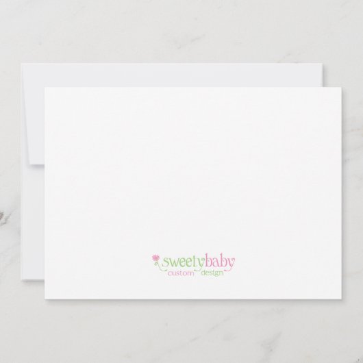 Aangepaste suikerindustrie en speciale babyvoeding kaart (Achterkant)