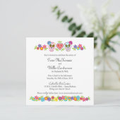 Aangepaste suikerwolken en -bloemen - Oranje Bkgnd Kaart (Staand voorkant)