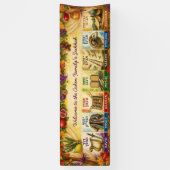 Aangepaste Sukkah-banner, Sukkot Ushpizin Spandoek (Verticaal)