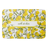 Aangepaste Summery Citrus Lemon Tree Branches Badmat (Voorkant)