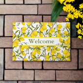 Aangepaste Summery Citrus Lemon Tree Branches Deurmat