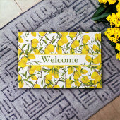 Aangepaste Summery Citrus Lemon Tree Branches Deurmat