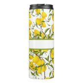 Aangepaste Summery Citrus Lemon Tree Branches Thermosbeker (Achterkant)