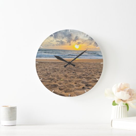 Aangepaste Sunset Foto Gepersonaliseerde Muur Klok (Huis)