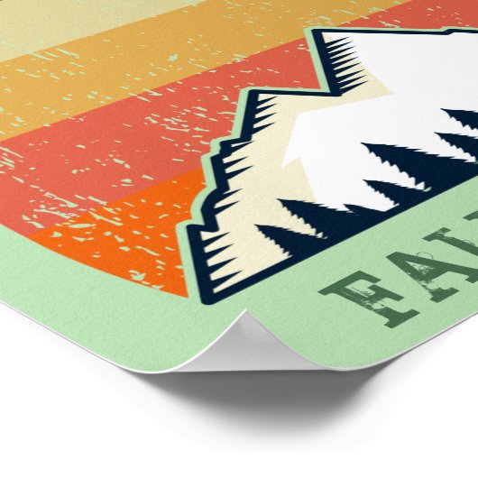 Aangepaste Sunset Herfst Retreat Mountain Wandelto Poster (Hoek)