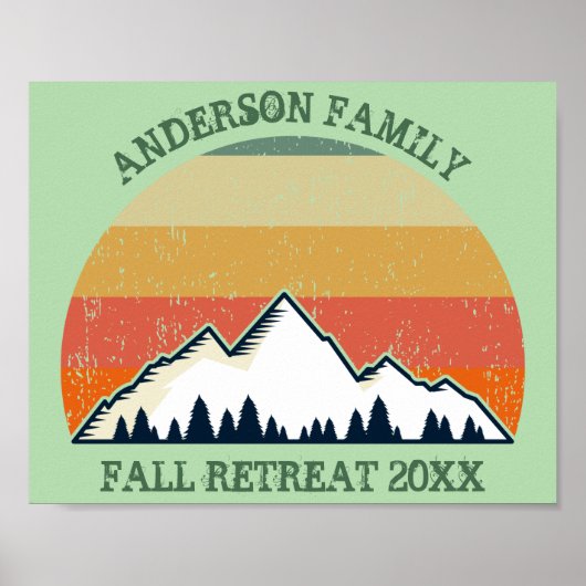Aangepaste Sunset Herfst Retreat Mountain Wandelto Poster (Voorkant)