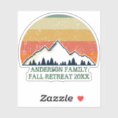 Aangepaste Sunset Herfst Retreat Mountain Wandelto Sticker (Vel)
