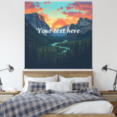 Aangepaste Sunset Wilderness Print – gepersonalise (Insitu (Slaapkamer))