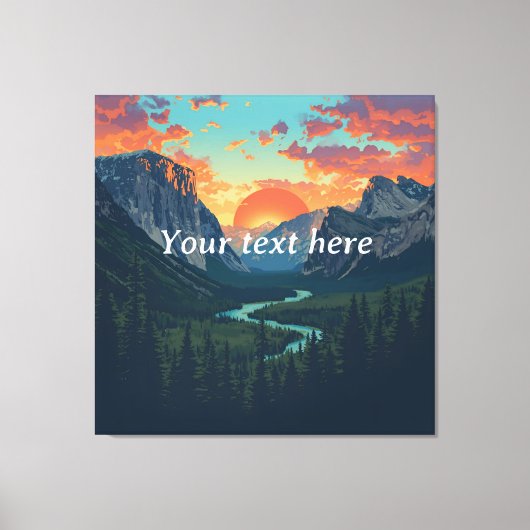 Aangepaste Sunset Wilderness Print – gepersonalise (Voorkant)