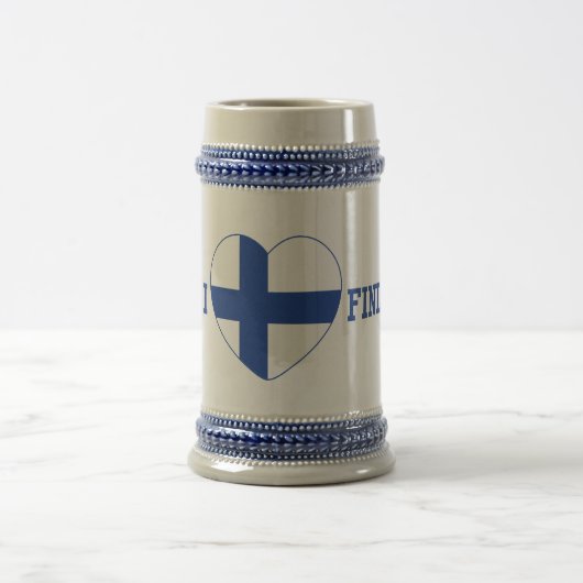 Aangepaste SUOMI FINLAND-mok - kies stijl en kleur Bierpul (Center)