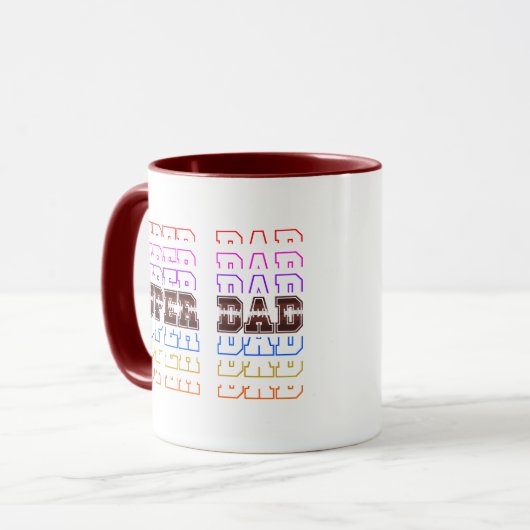 Aangepaste Super Dad Vaderdag Camo Design Mok (Voorkant links)