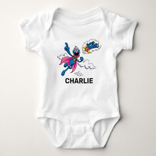 Aangepaste Super Grover-Baby Bodysuit (Voorkant)