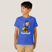 Aangepaste superheld cartoon t-shirt (Voorkant volledig)