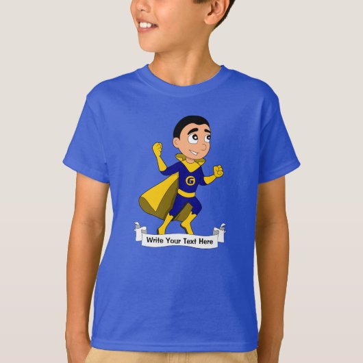 Aangepaste superheld cartoon t-shirt (Voorkant)