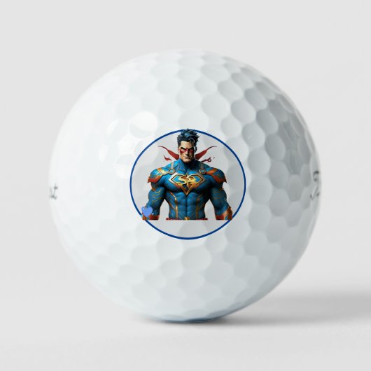 "Aangepaste superheldenillustraties" Golfballen (Voorkant)