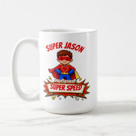 Aangepaste superheldennaam en superkracht voor kin koffiemok