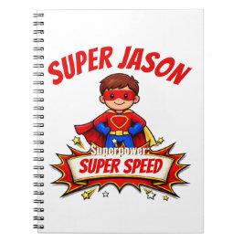 Aangepaste superheldennaam en superkracht voor kin notitieboek