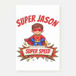Aangepaste superheldennaam en superkracht voor kin post-it® notes