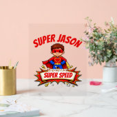 Aangepaste Superheldennaam voor Kinderen Acryl Bord (Huwelijk)
