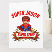 Aangepaste Superheldennaam voor Kinderen Bedankkaart (Voorkant)