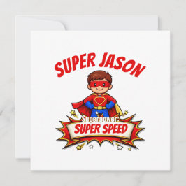 Aangepaste Superheldennaam voor Kinderen Feestdagenkaart