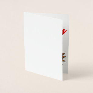 Aangepaste Superheldennaam voor Kinderen Folie Kaarten