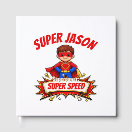 Aangepaste superheldennaam voor kinderen gastenboek