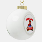 Aangepaste Superheldennaam voor Kinderen Keramische Bal Ornament (Links)