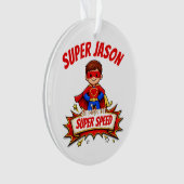 Aangepaste Superheldennaam voor Kinderen Ornament (voorkant)