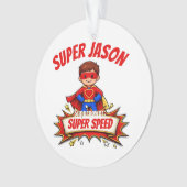 Aangepaste Superheldennaam voor Kinderen Ornament (voorkant)