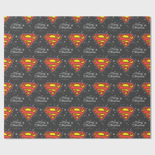 Aangepaste superman Logo kerstsnowflake Cadeaupapier (Vlak)