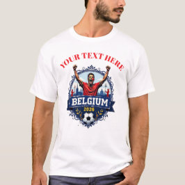 Aangepaste supporters van het Belgische voetbalelf T-shirt