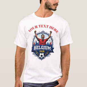 Aangepaste supporters van het Belgische voetbalelf T-shirt