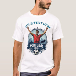 Aangepaste supporters voor het Portugees voetbalel T-shirt