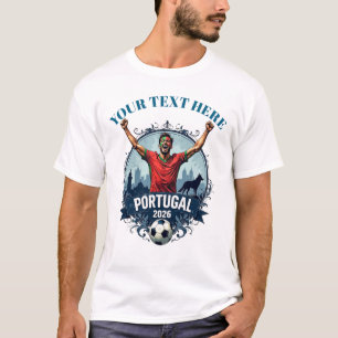 Aangepaste supporters voor het Portugees voetbalel T-shirt