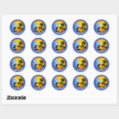Aangepaste Surfer Dude Ronde Sticker (Vel)