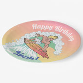 Aangepaste surfer-gast papieren bordje (Gekanteld)