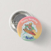 Aangepaste surfer-gast ronde button 3,2 cm (Voorkant /achterkant)