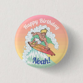 Aangepaste surfer-gast ronde button 3,2 cm