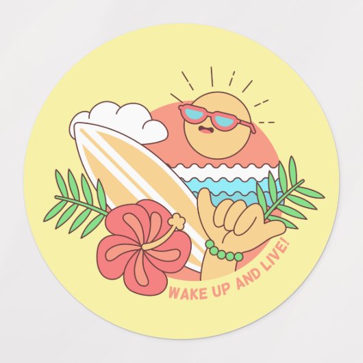 Aangepaste surfer labels (Design 1)